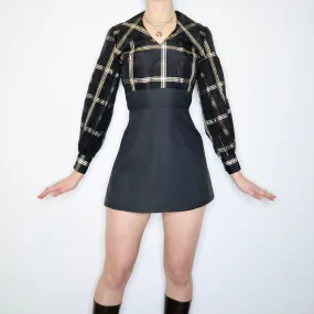 70s Statement Collar Mini Dress (S)
