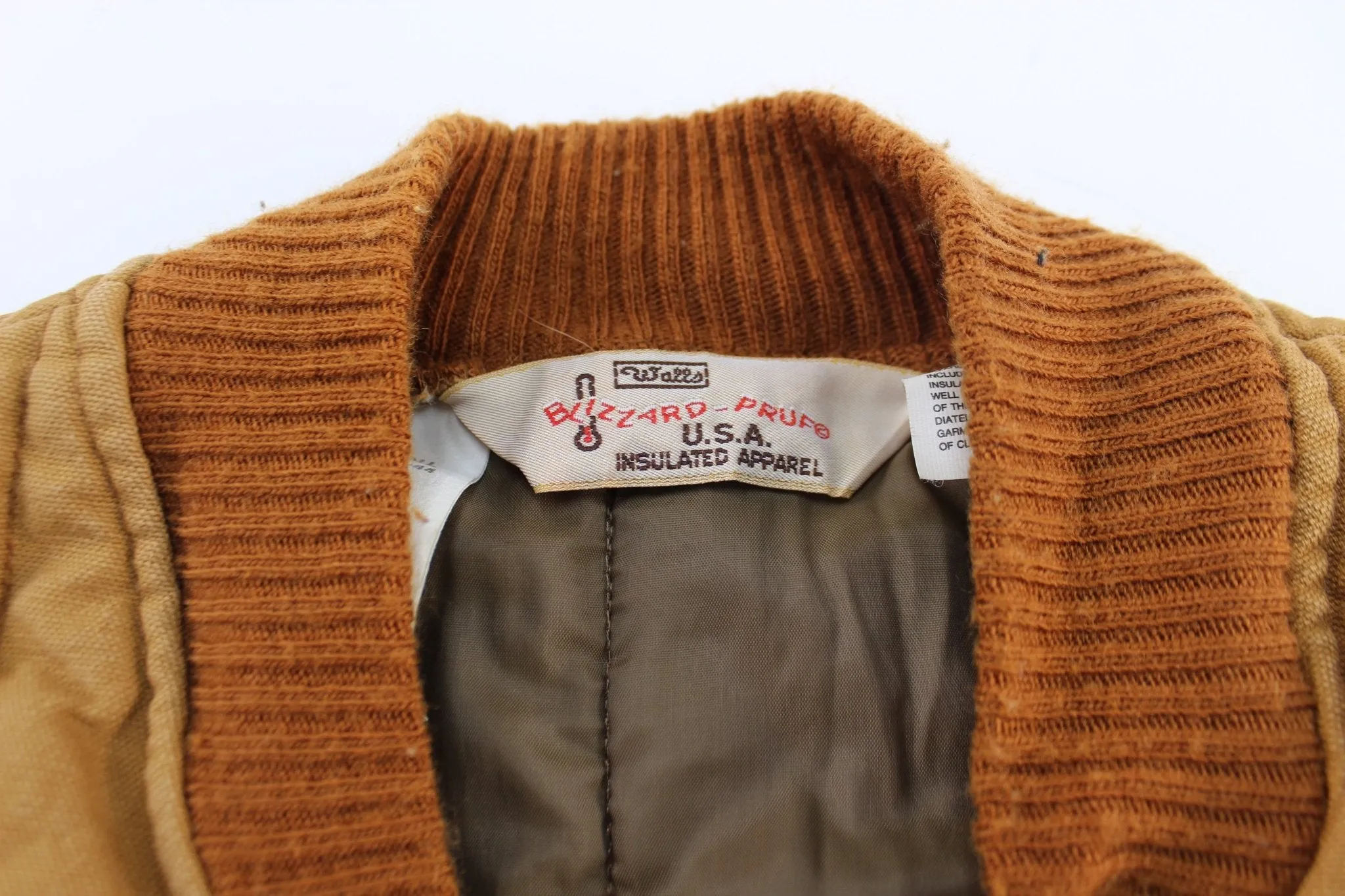 80's Walls Blizzard-Pruf Tan Zip Up Vest