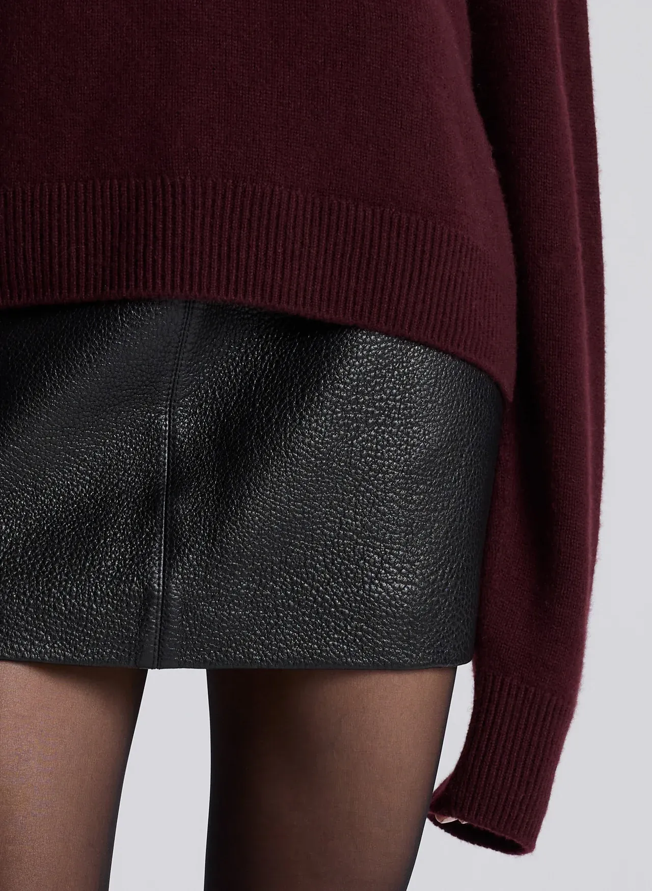 A.L.C. Cowan Leather Mini Skirt