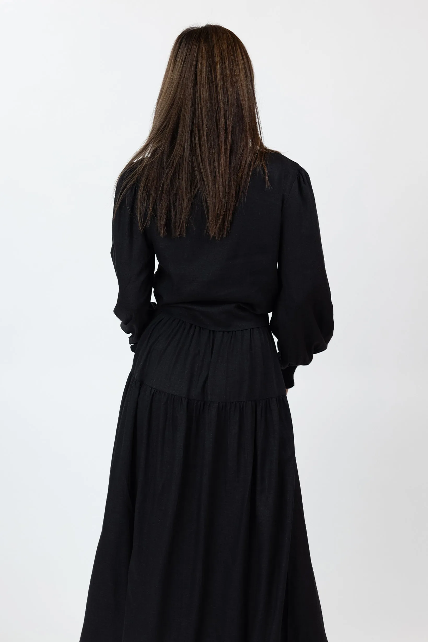 Annie Crop Tie Shirt