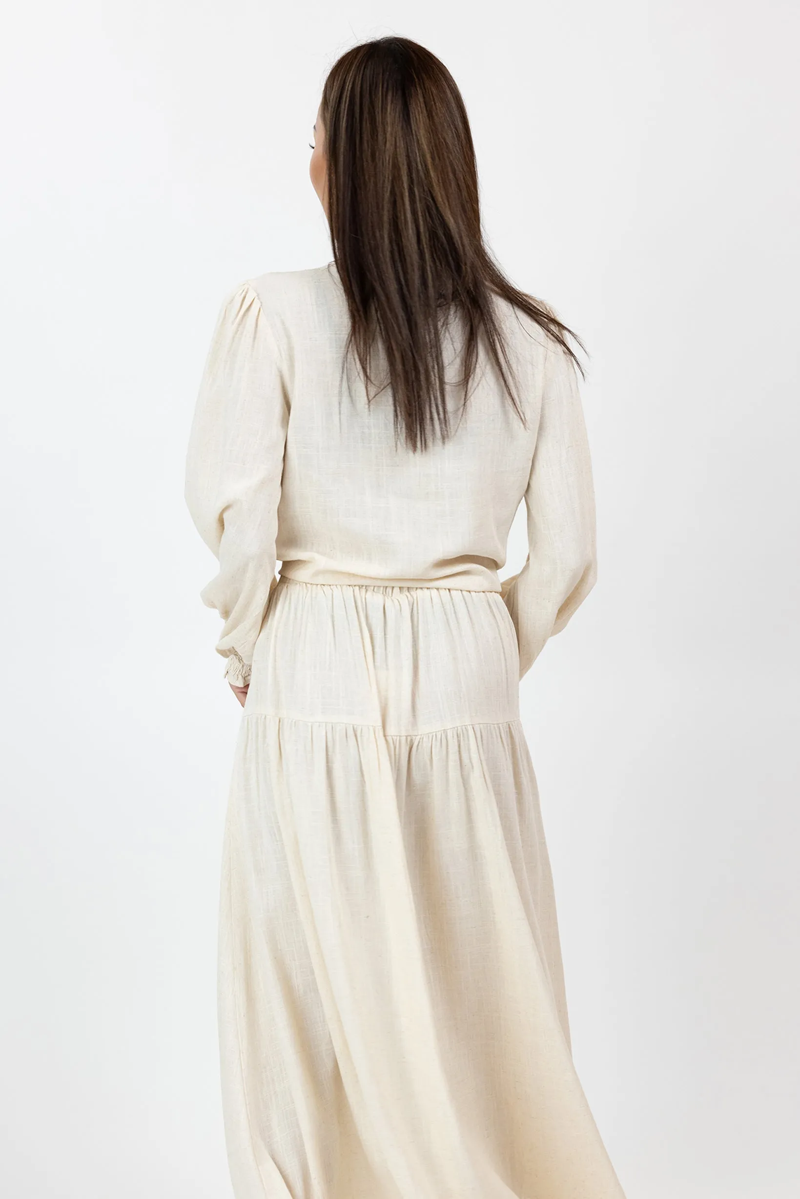 Annie Crop Tie Shirt