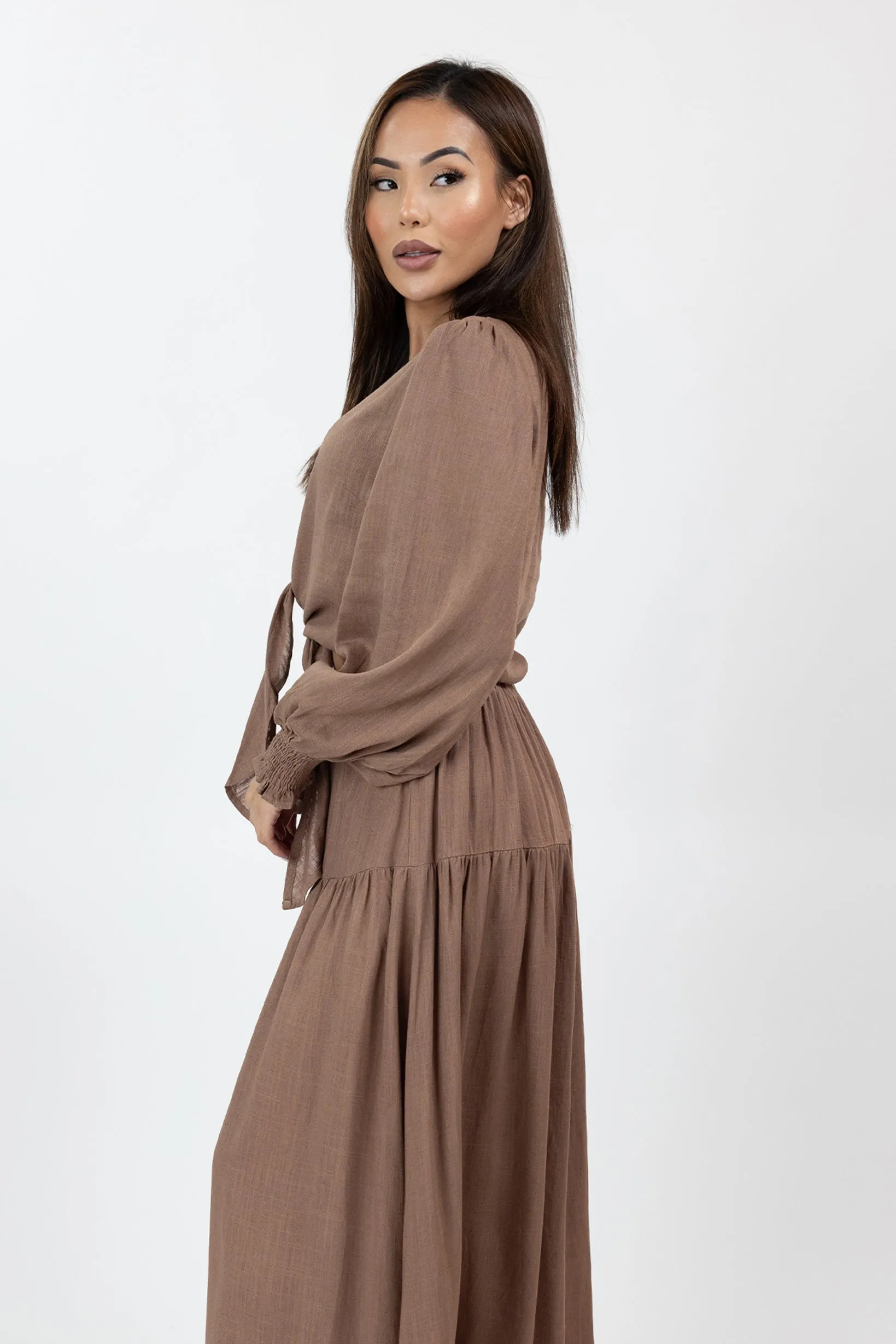 Annie Crop Tie Shirt