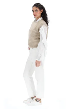 Augustine/ Amaya- Regina Vest- Beige Speckle