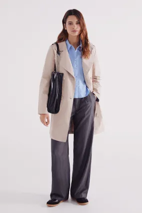 Belted trench coat