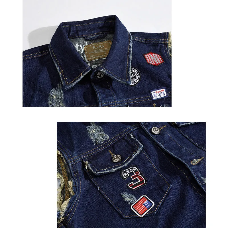 Biker Patch Badge Denim Vest