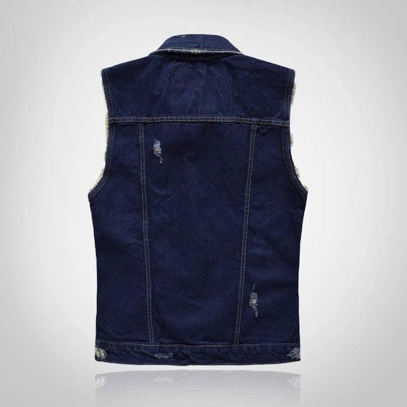 Biker Patch Badge Denim Vest