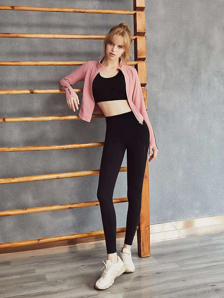 BOOPDO LOLI DESIGN CROPPED TRACKSUIT WITH SIDE STRIPE AND LETTERS DETAIL