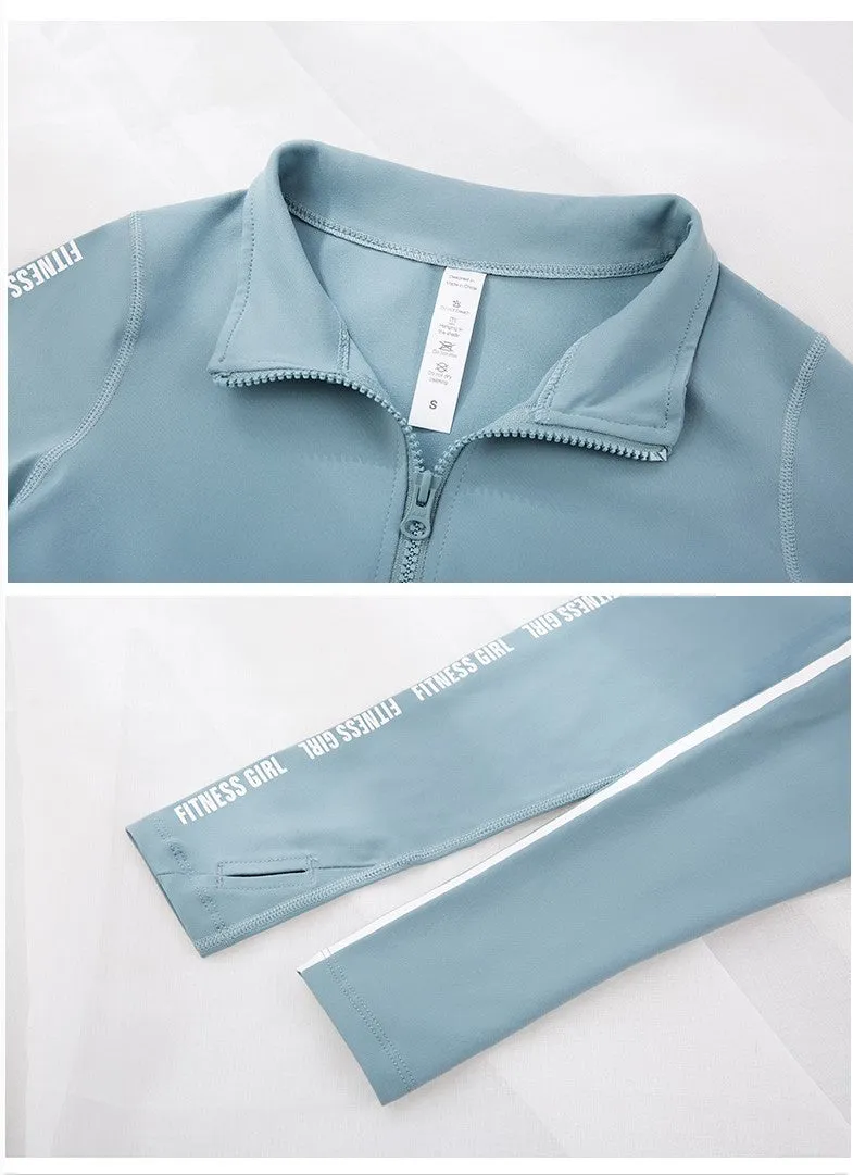 BOOPDO LOLI DESIGN CROPPED TRACKSUIT WITH SIDE STRIPE AND LETTERS DETAIL