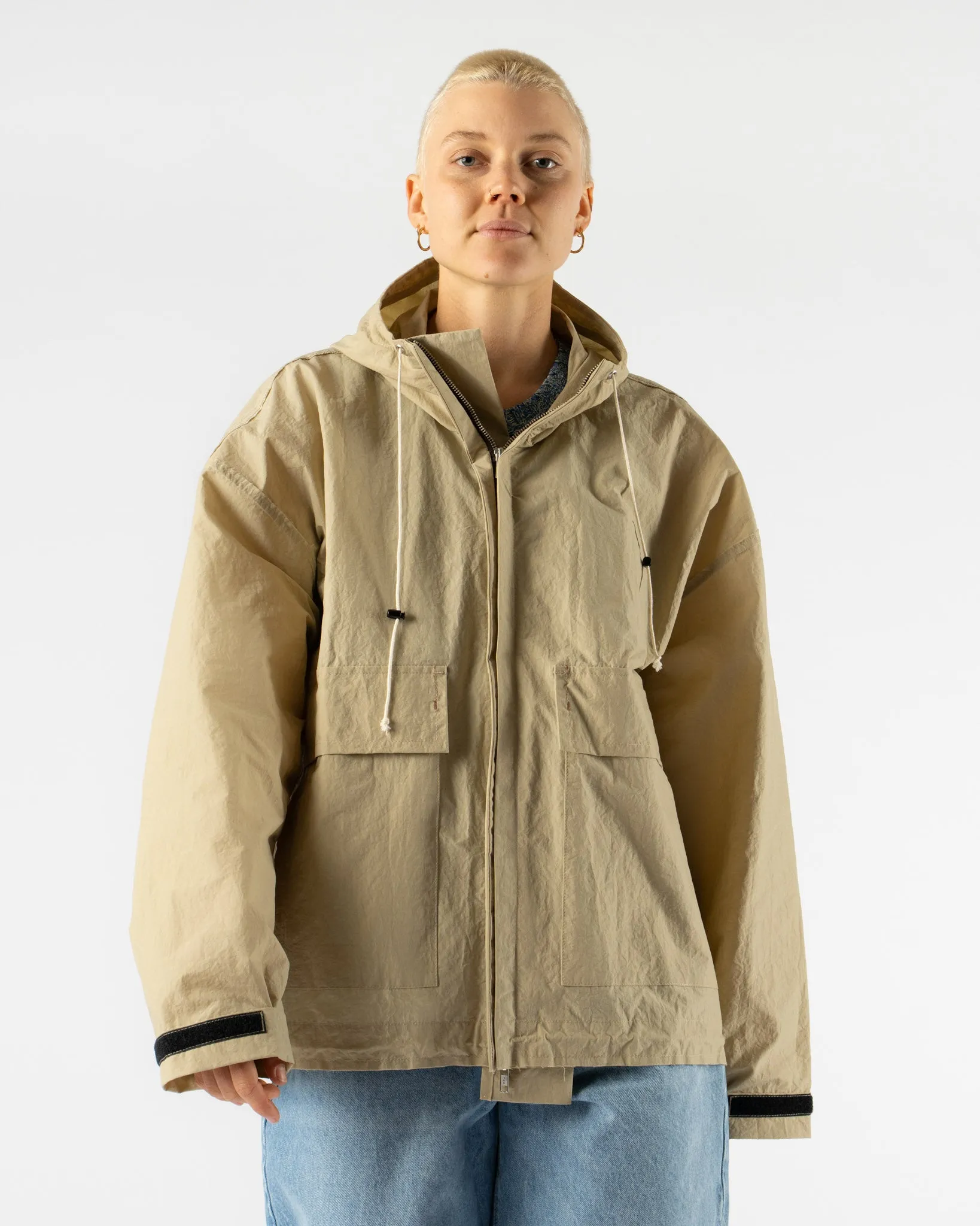 Camiel Fortgens Cropped Outdoor Jacket in Sand