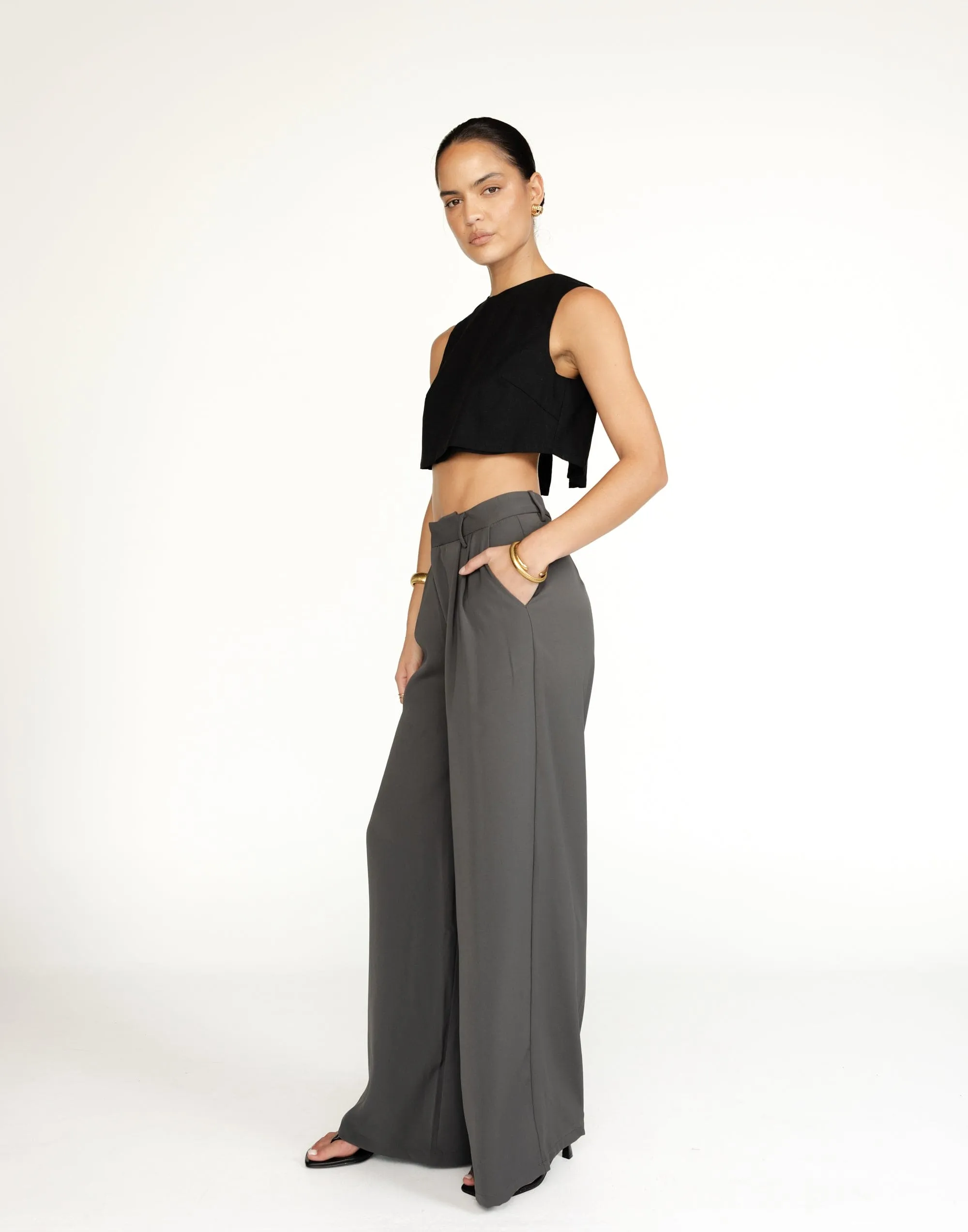 Como Linen Top (Black)