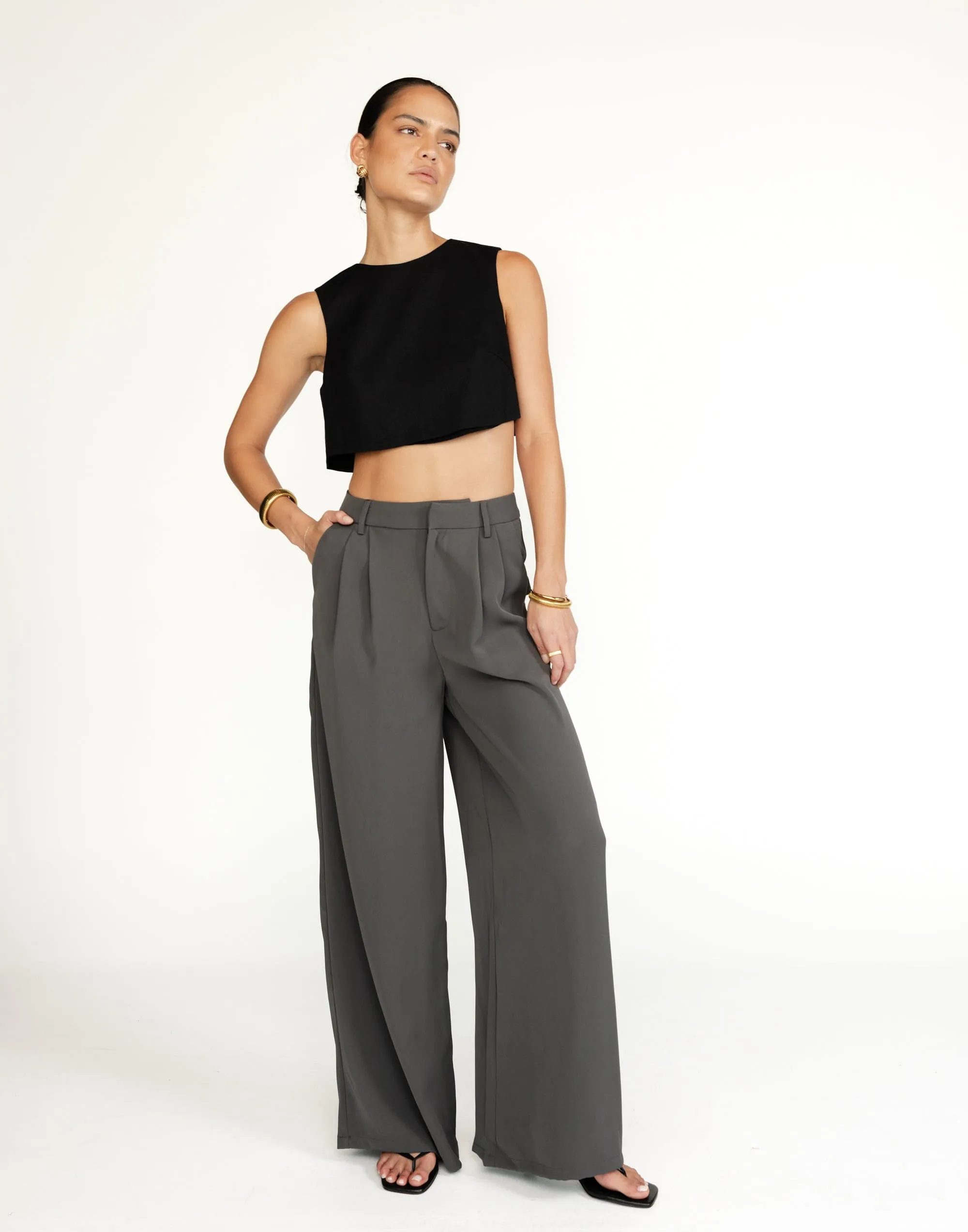 Como Linen Top (Black)