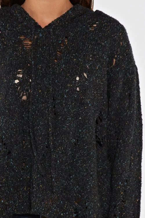 Cozy Distressed Long Sleeve Hoodie