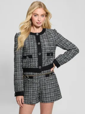 Eco Black Yvonne Denim Tweed Jacket