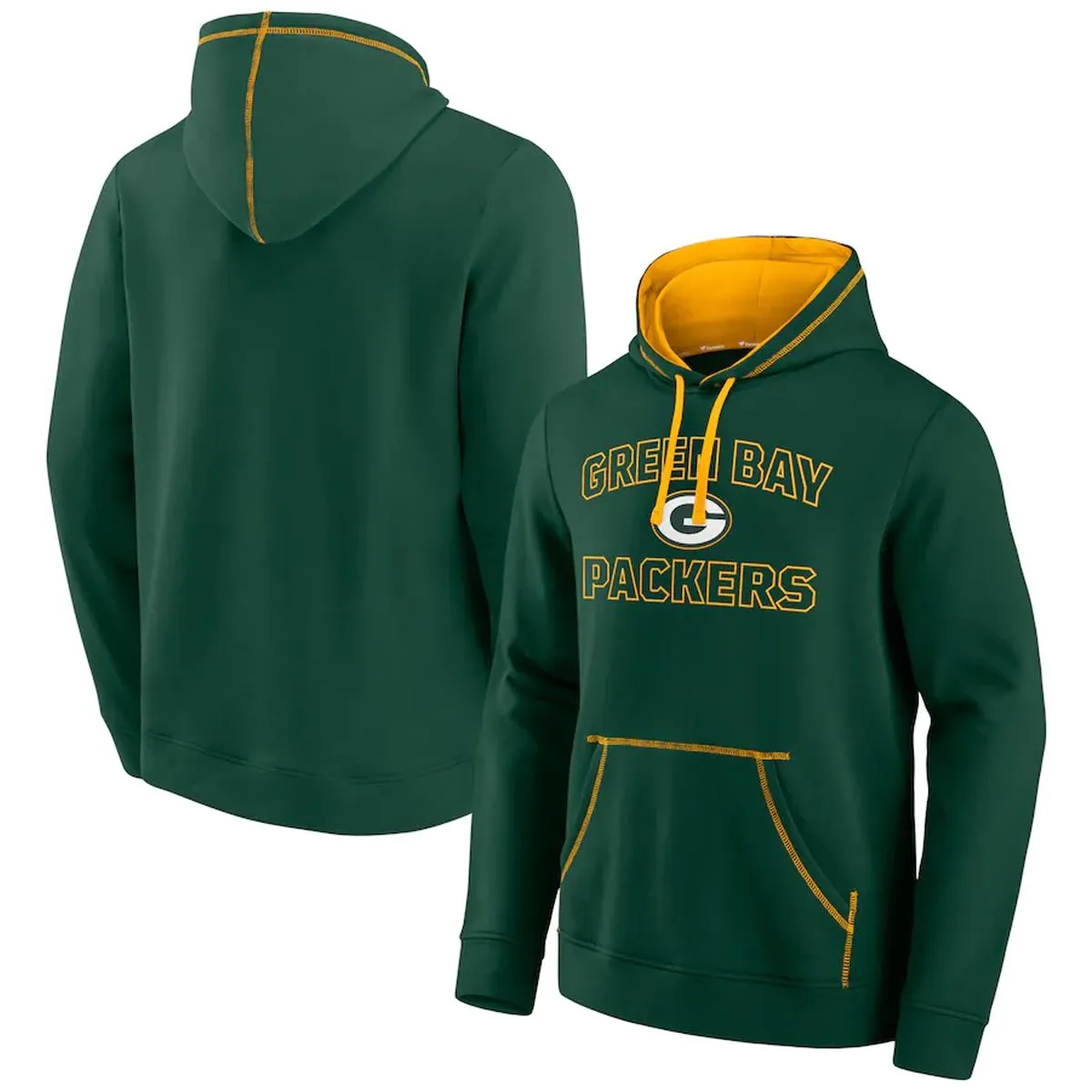Fanatics NFL Men's Green Bay Packers Tiebreaker Fleece Pullover Hoodie