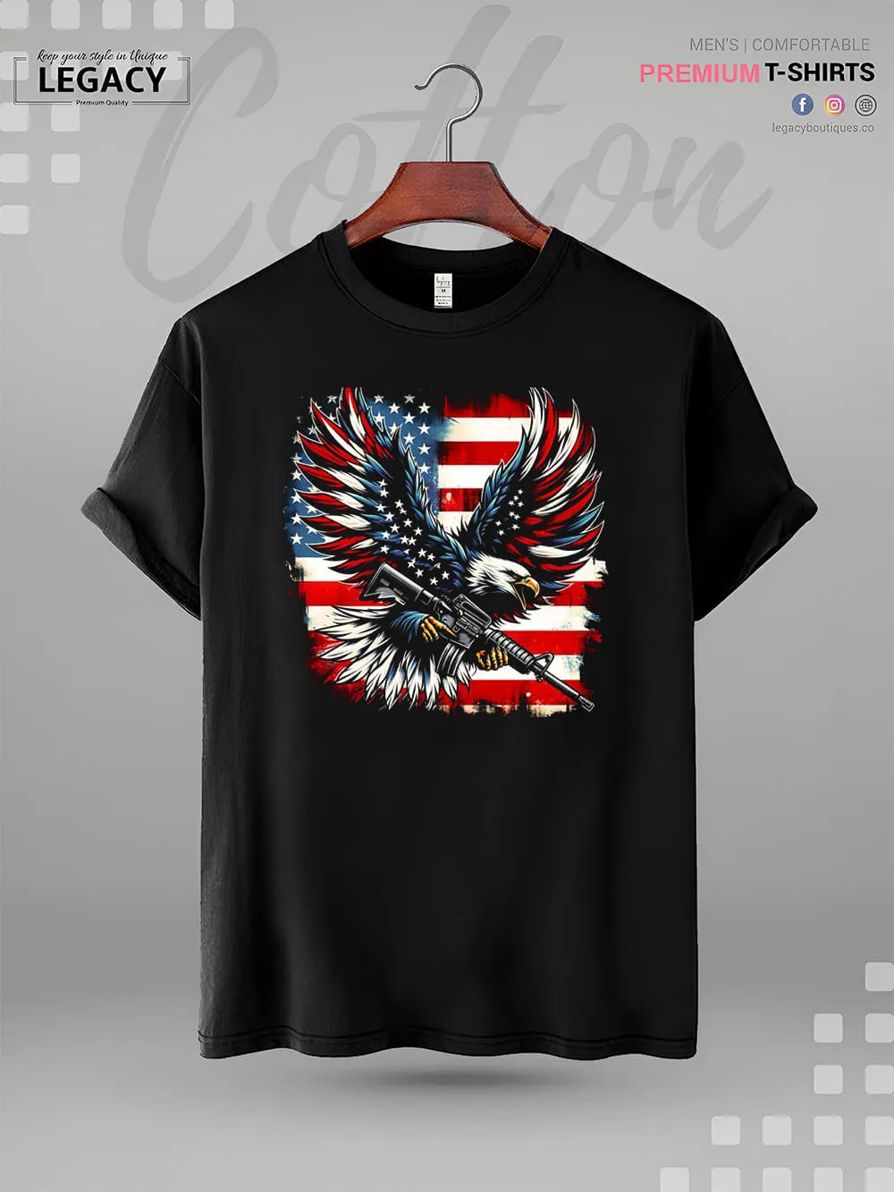 Flag of the United States High Quality Mens T shirt In Lowest Price In BD
