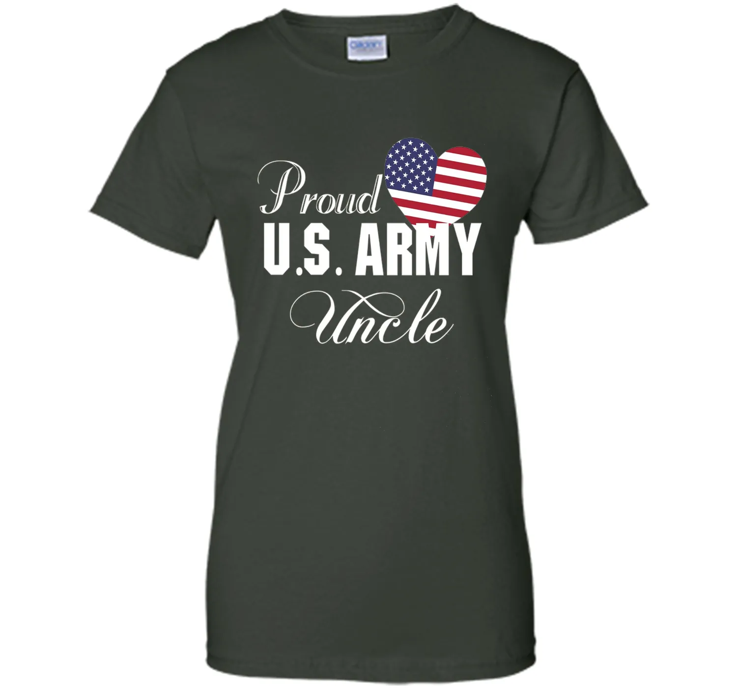 Gift for Father's Day - Proud U.S. Army Uncle Heart T-shirt