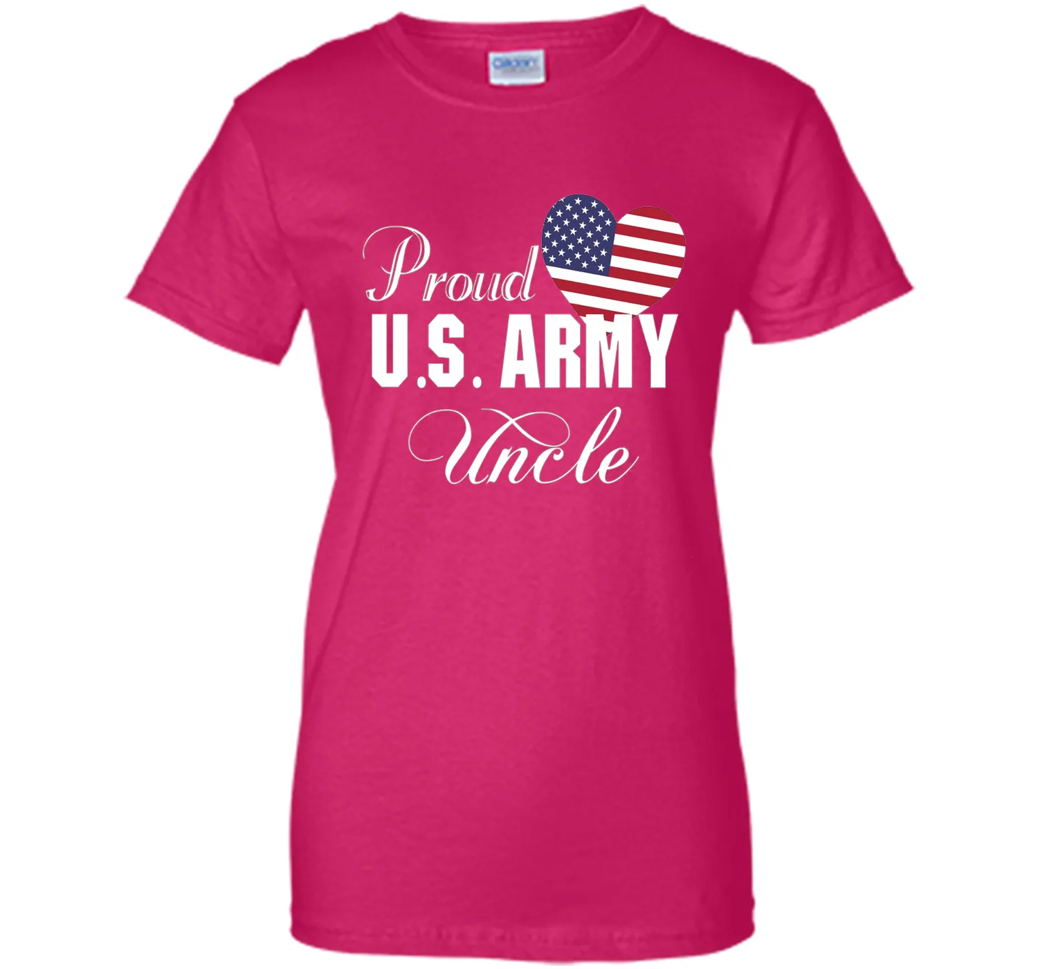 Gift for Father's Day - Proud U.S. Army Uncle Heart T-shirt