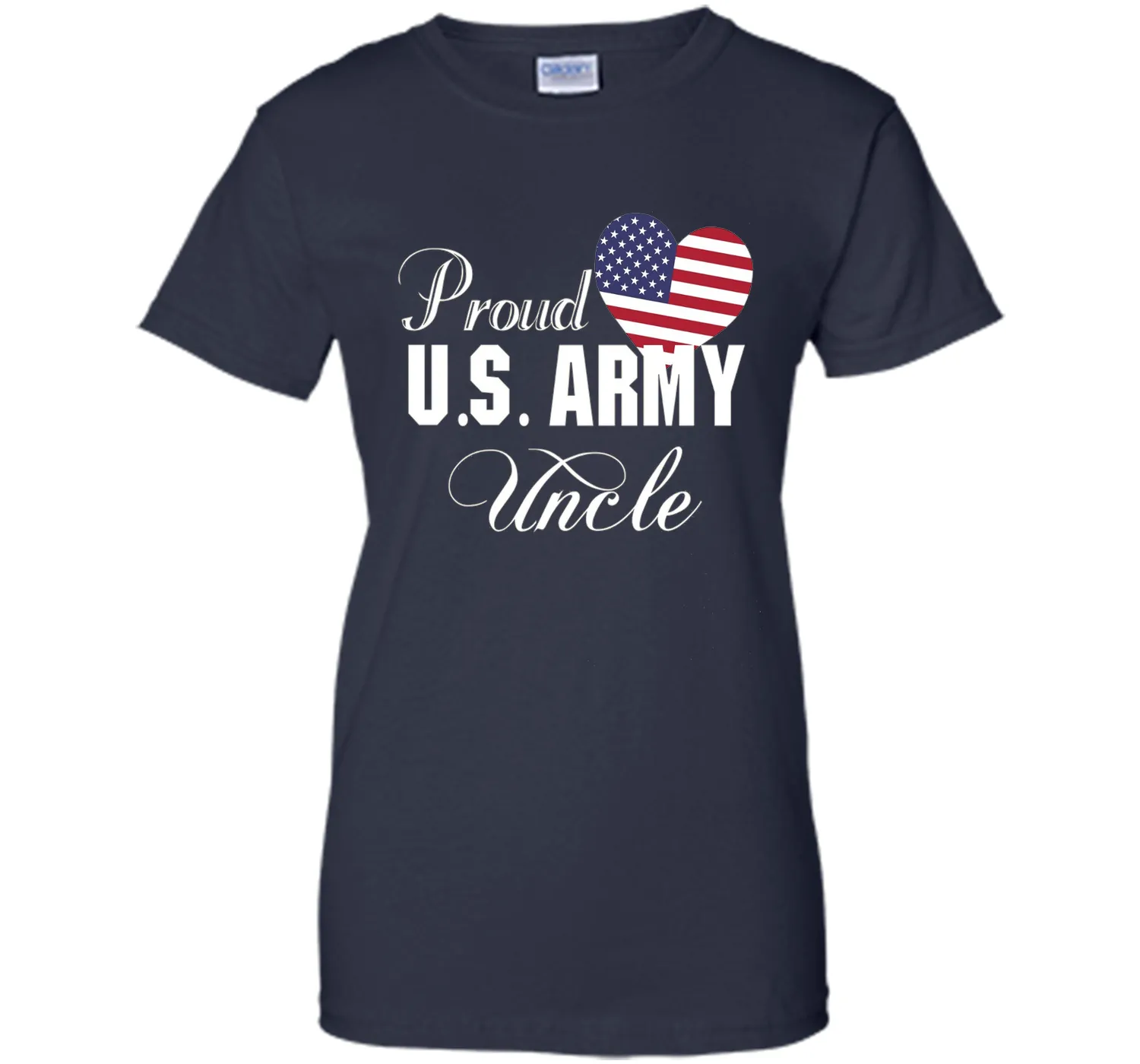 Gift for Father's Day - Proud U.S. Army Uncle Heart T-shirt