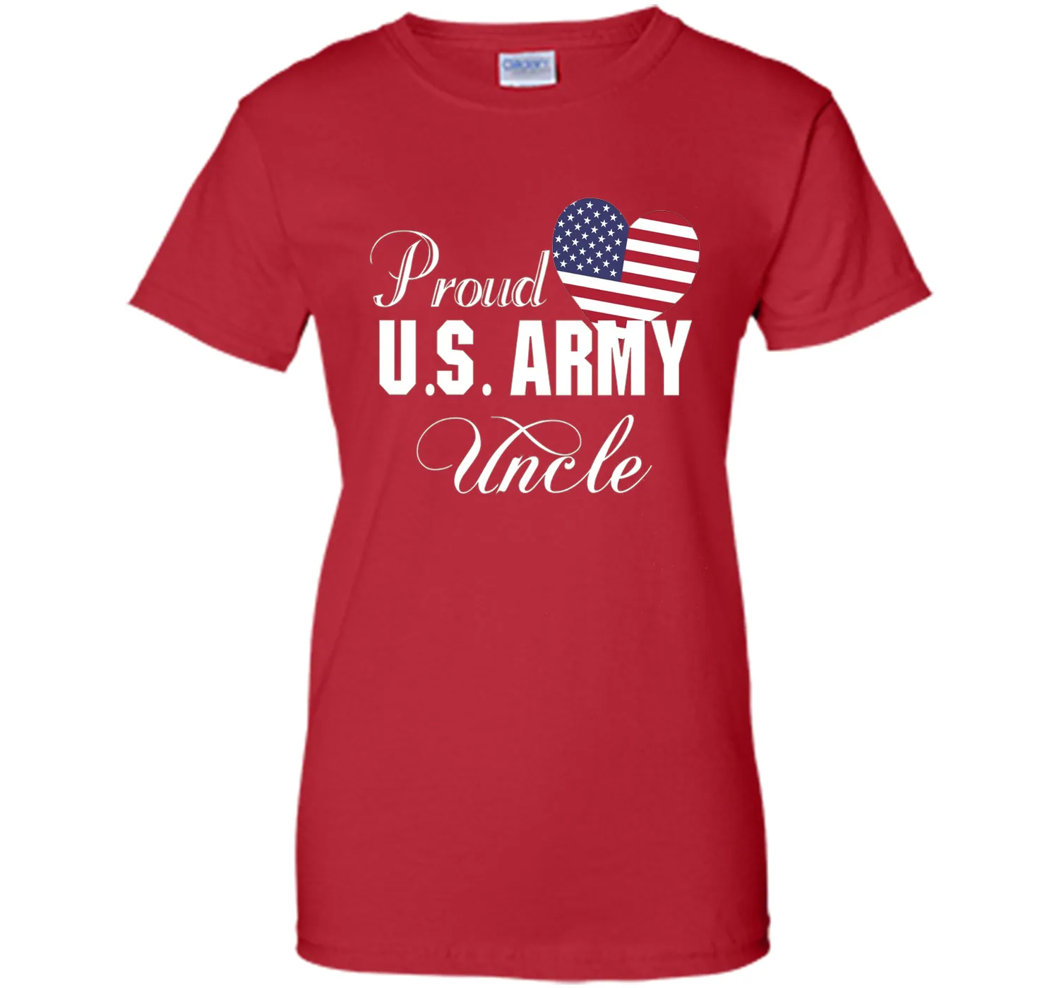 Gift for Father's Day - Proud U.S. Army Uncle Heart T-shirt
