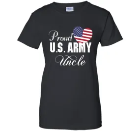 Gift for Father's Day - Proud U.S. Army Uncle Heart T-shirt