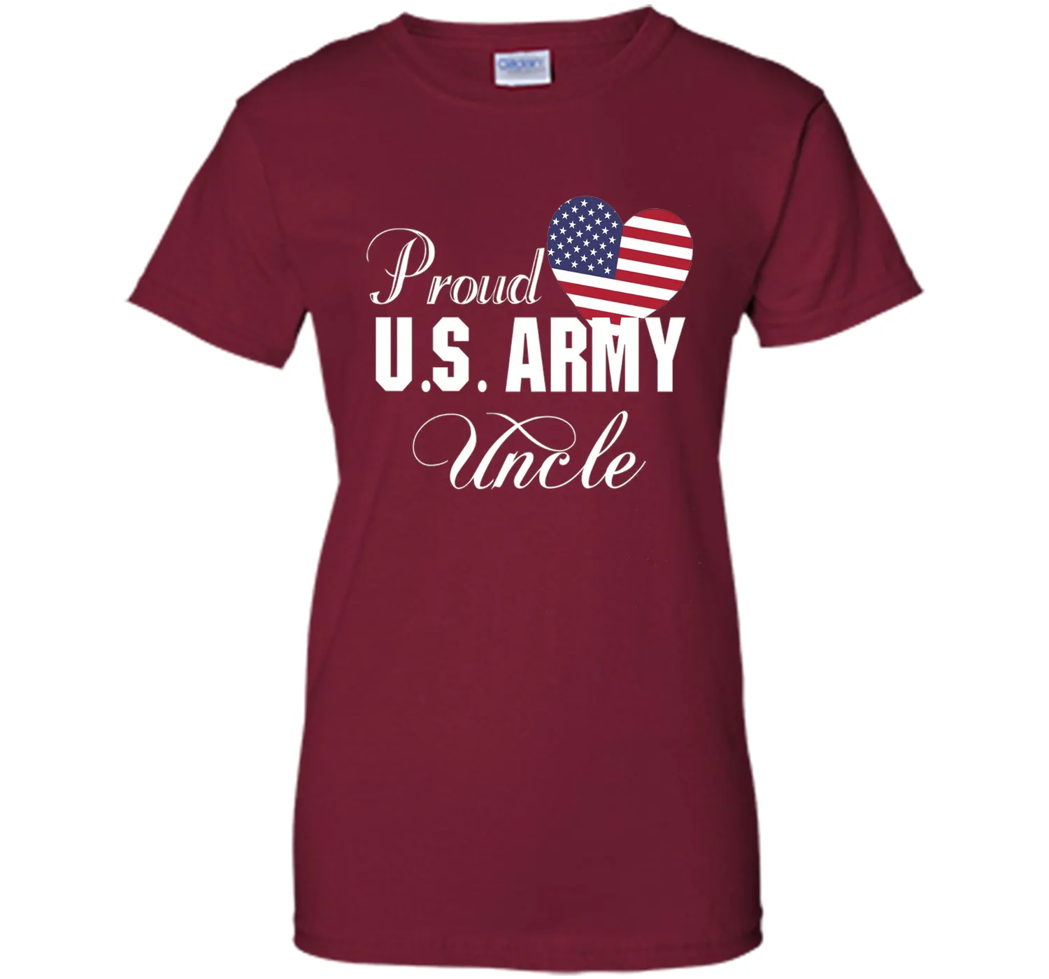 Gift for Father's Day - Proud U.S. Army Uncle Heart T-shirt