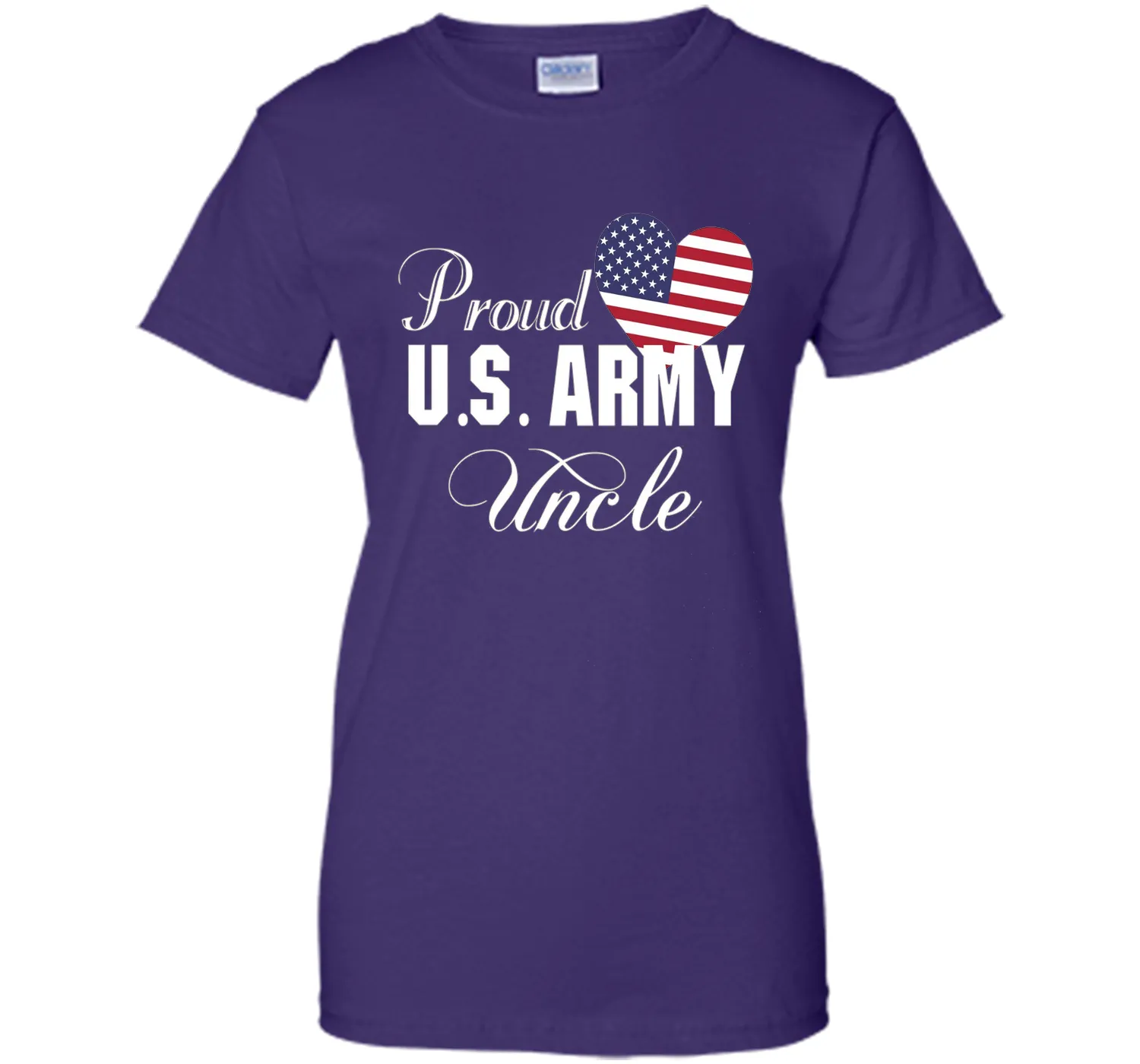 Gift for Father's Day - Proud U.S. Army Uncle Heart T-shirt