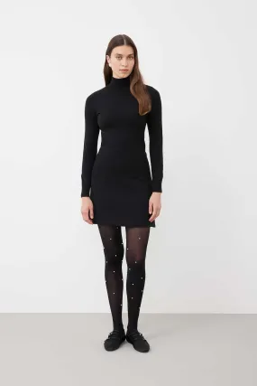 Half Turtleneck Long Sleeve Sweater Black
