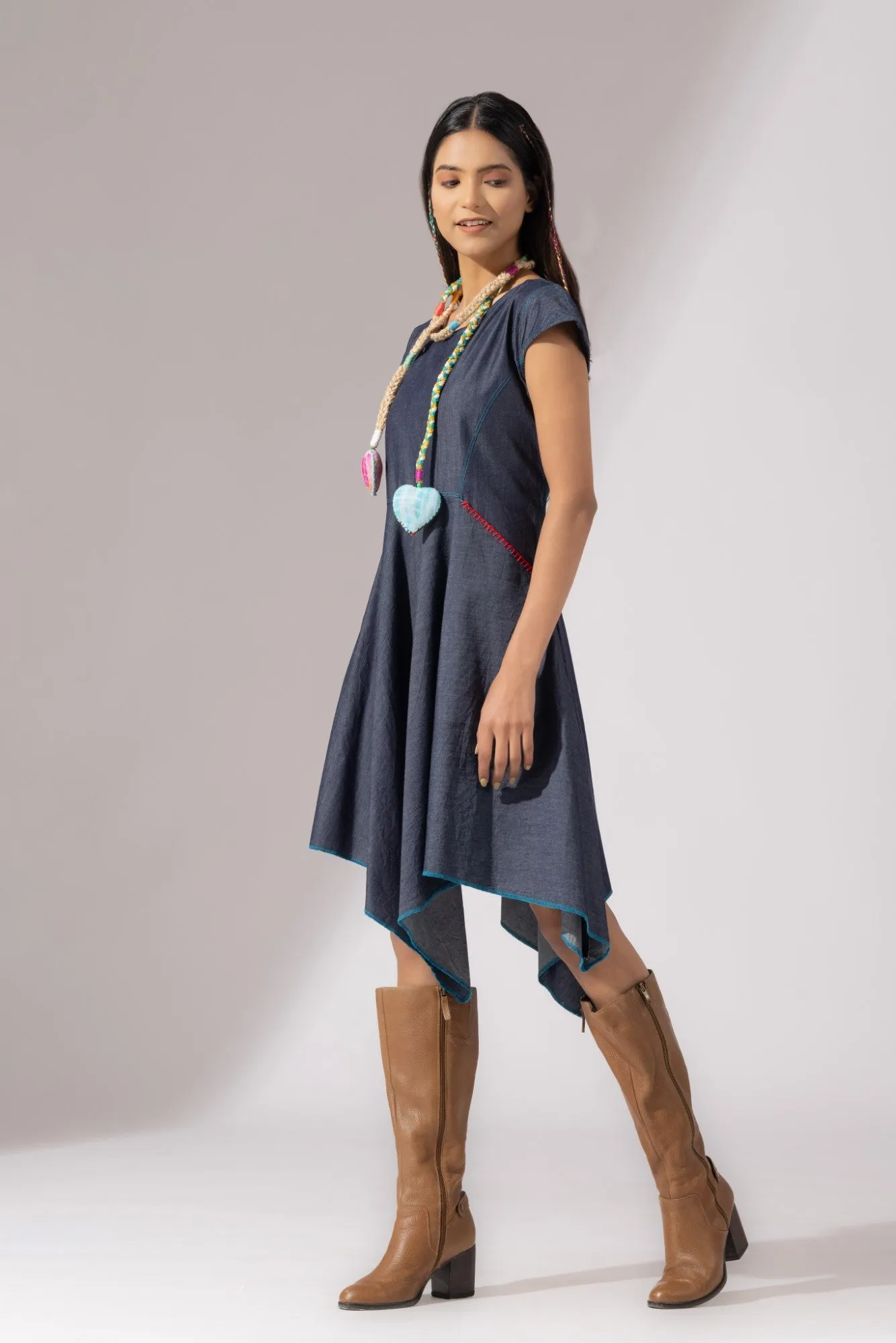 Handkerchief Denim Dress