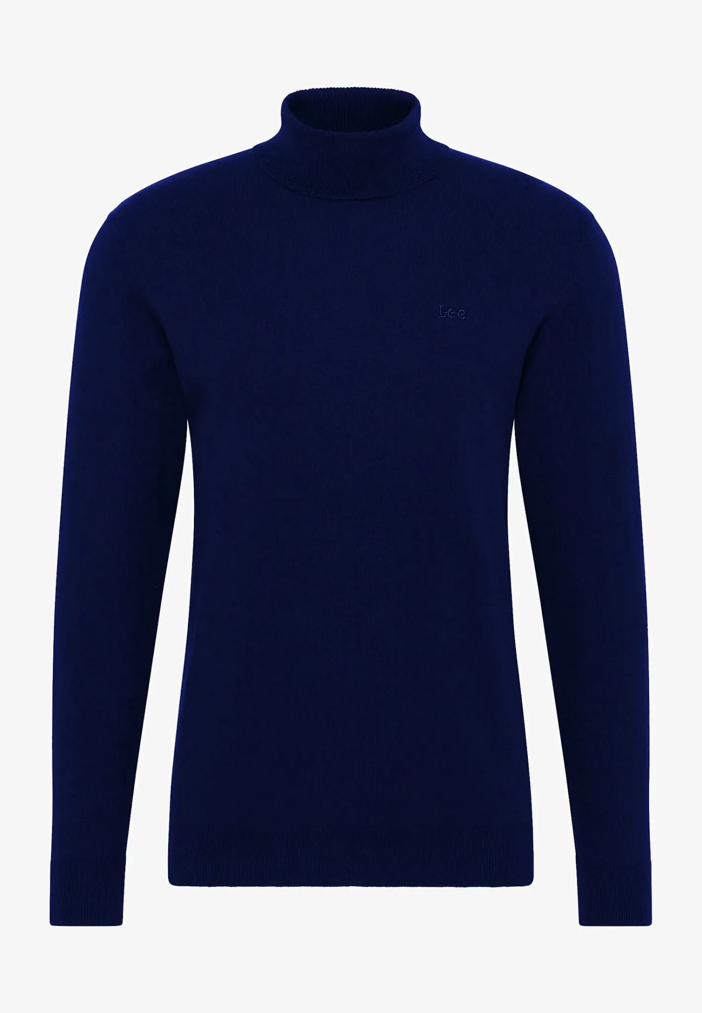 High Neck Knit In Sky Captain