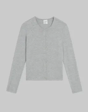Leset Lauren Classic Cardigan - Grey Melange