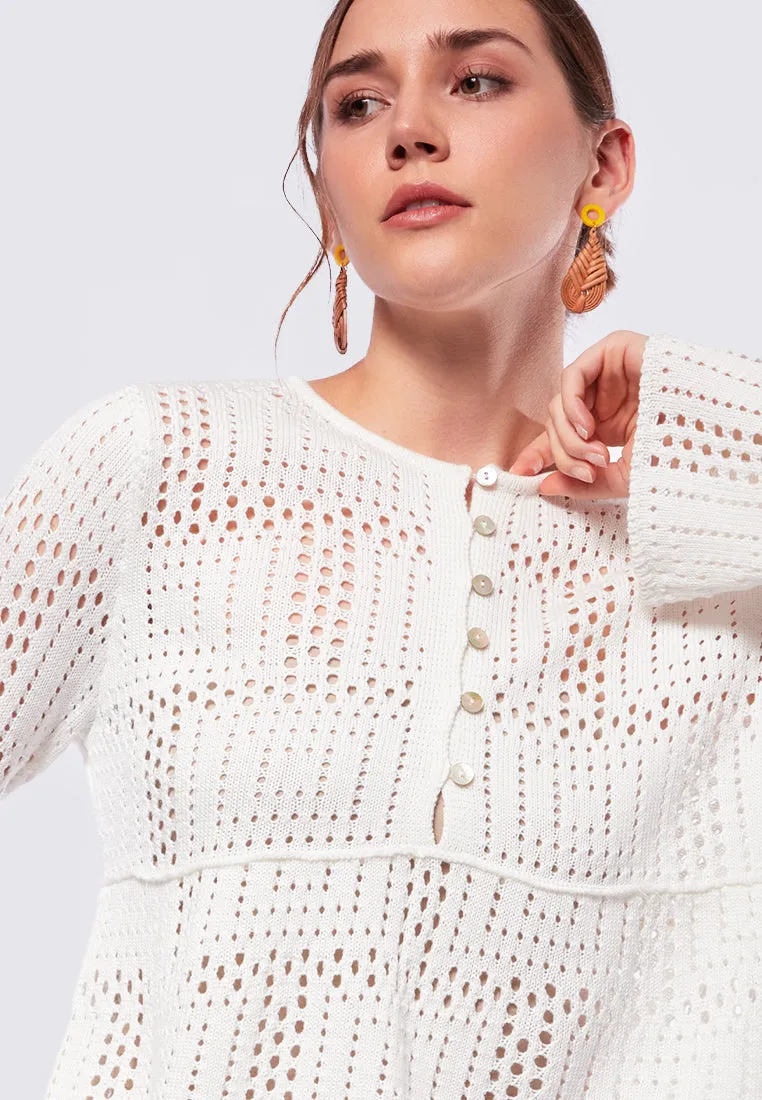 Long Sleeve Crochet Top