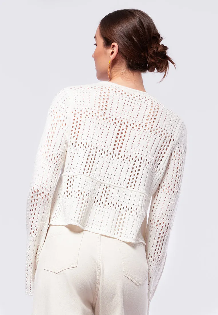 Long Sleeve Crochet Top