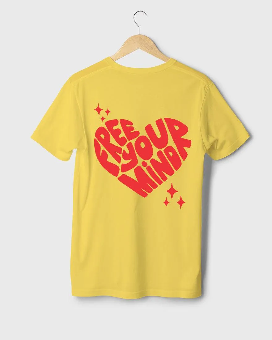 Mens Regular Tshirt Funky Mind Free Your Mind