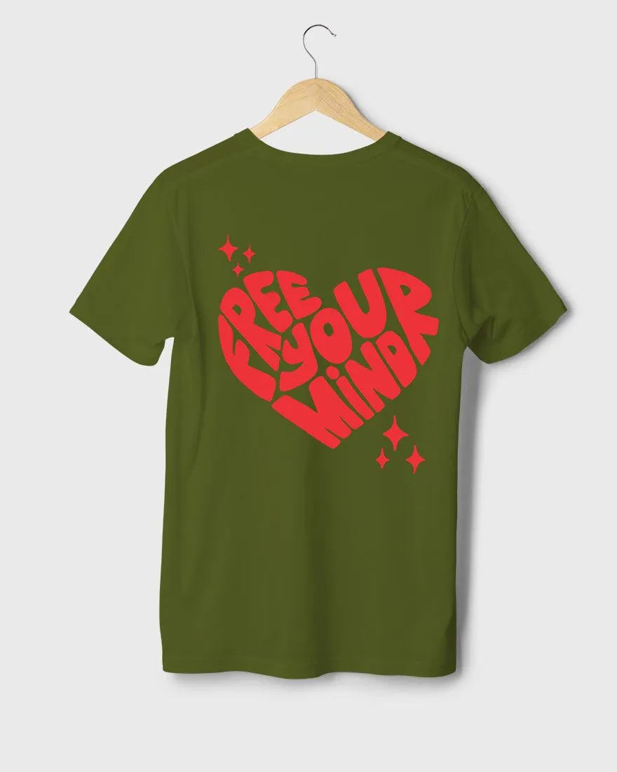 Mens Regular Tshirt Funky Mind Free Your Mind