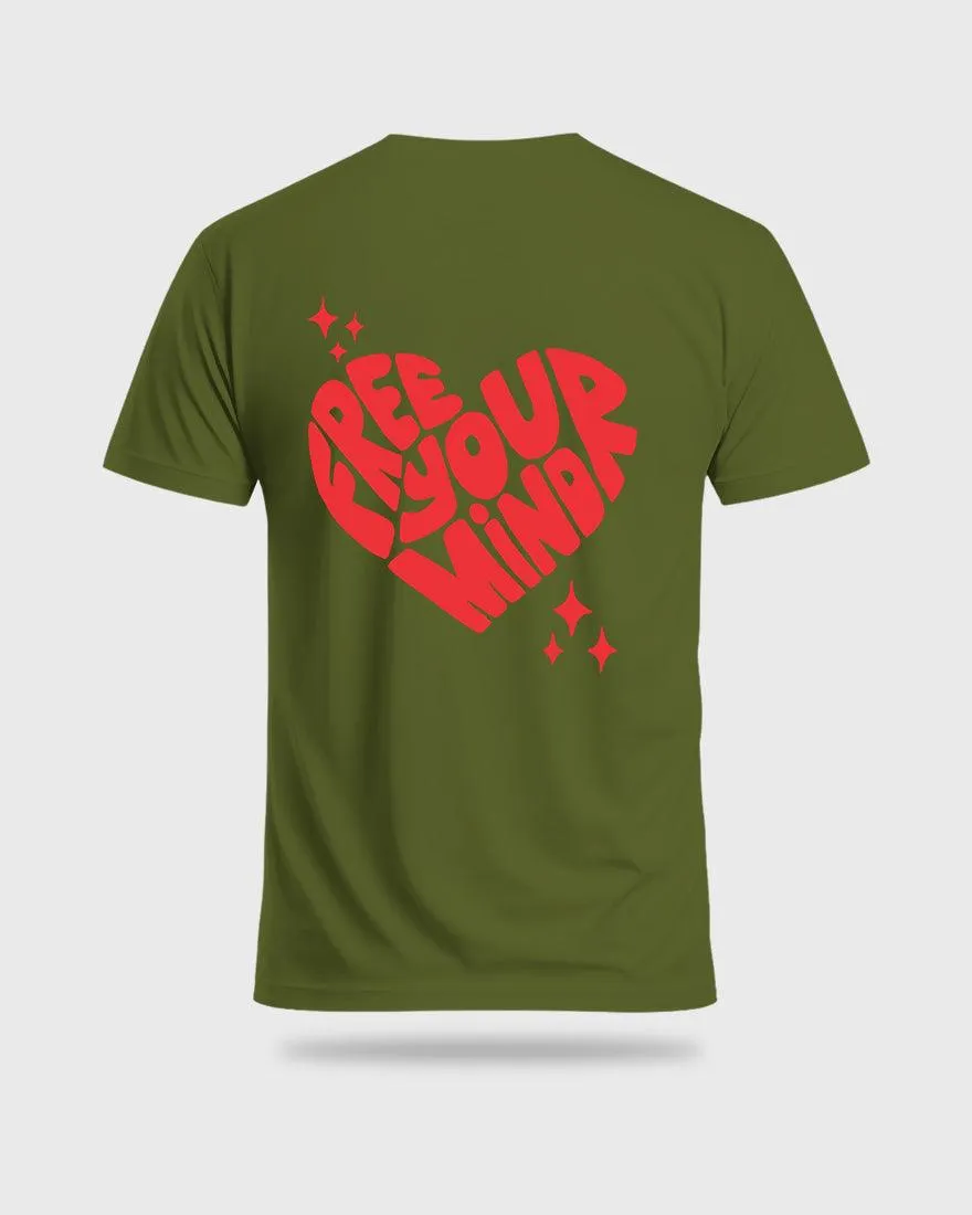 Mens Regular Tshirt Funky Mind Free Your Mind