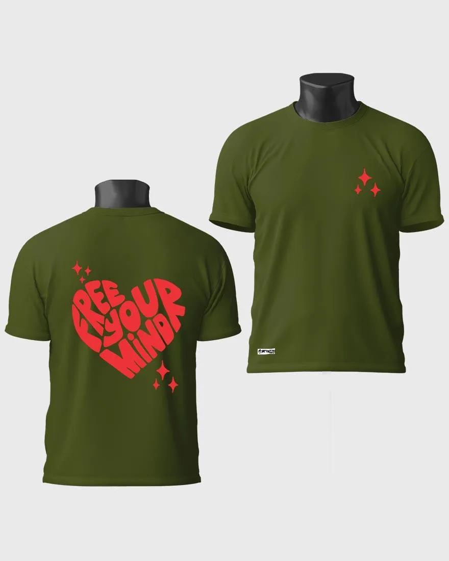 Mens Regular Tshirt Funky Mind Free Your Mind
