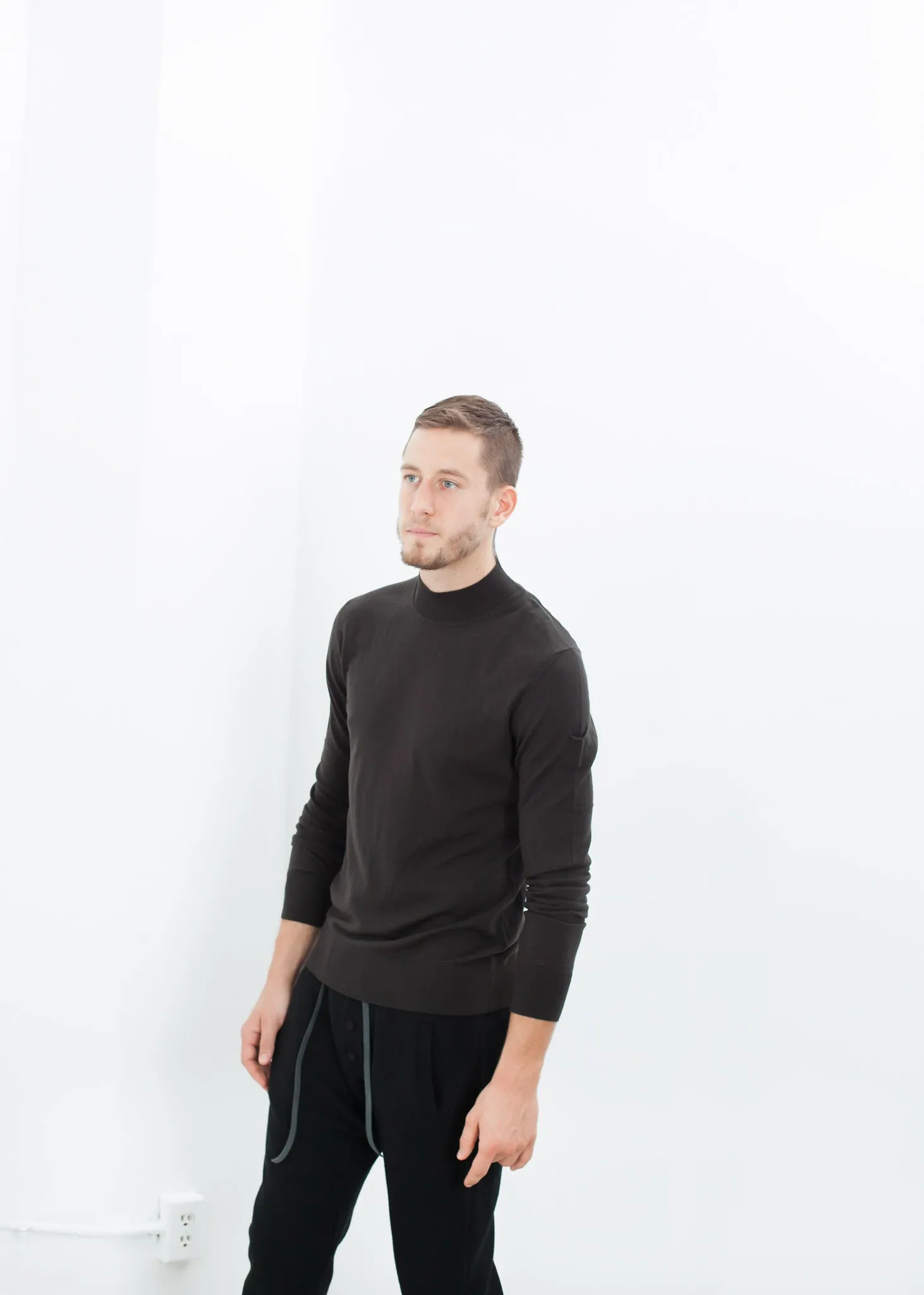 Merino Knit Turtleneck in Cavern - Less Choice