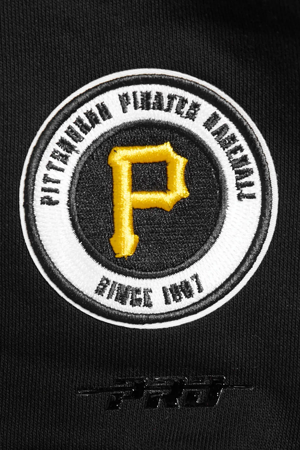 MLB PITTSBURGH PIRATES MASHUP WOMEN'S RIB CROPPED PO HOODIE (BLACK/YELLOW)