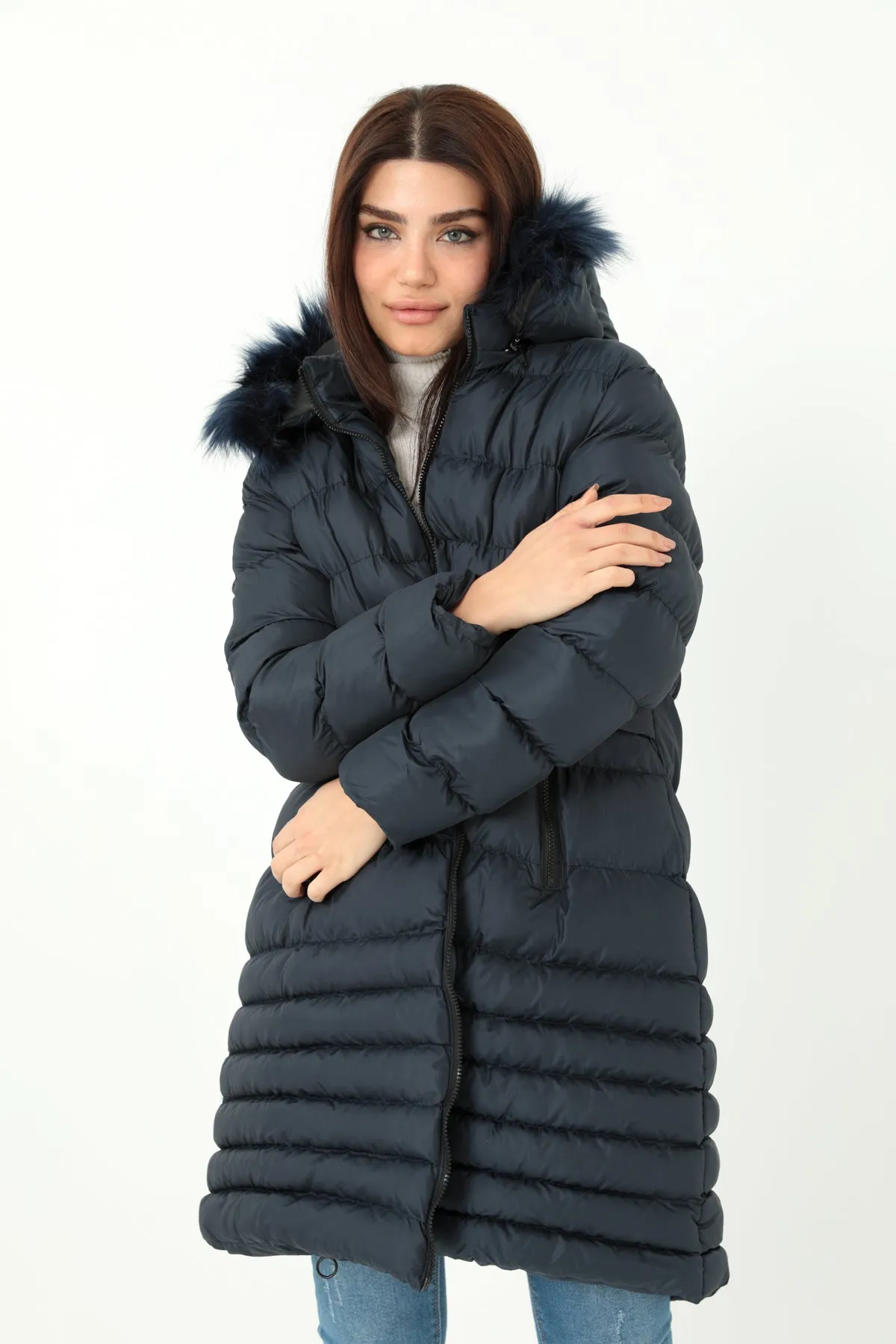 MPL Women's Regular Fit Lined Hooded Comfortable Coat 5010 - Jelgava