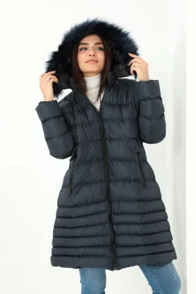 MPL Women's Regular Fit Lined Hooded Comfortable Coat 5010 - Jelgava