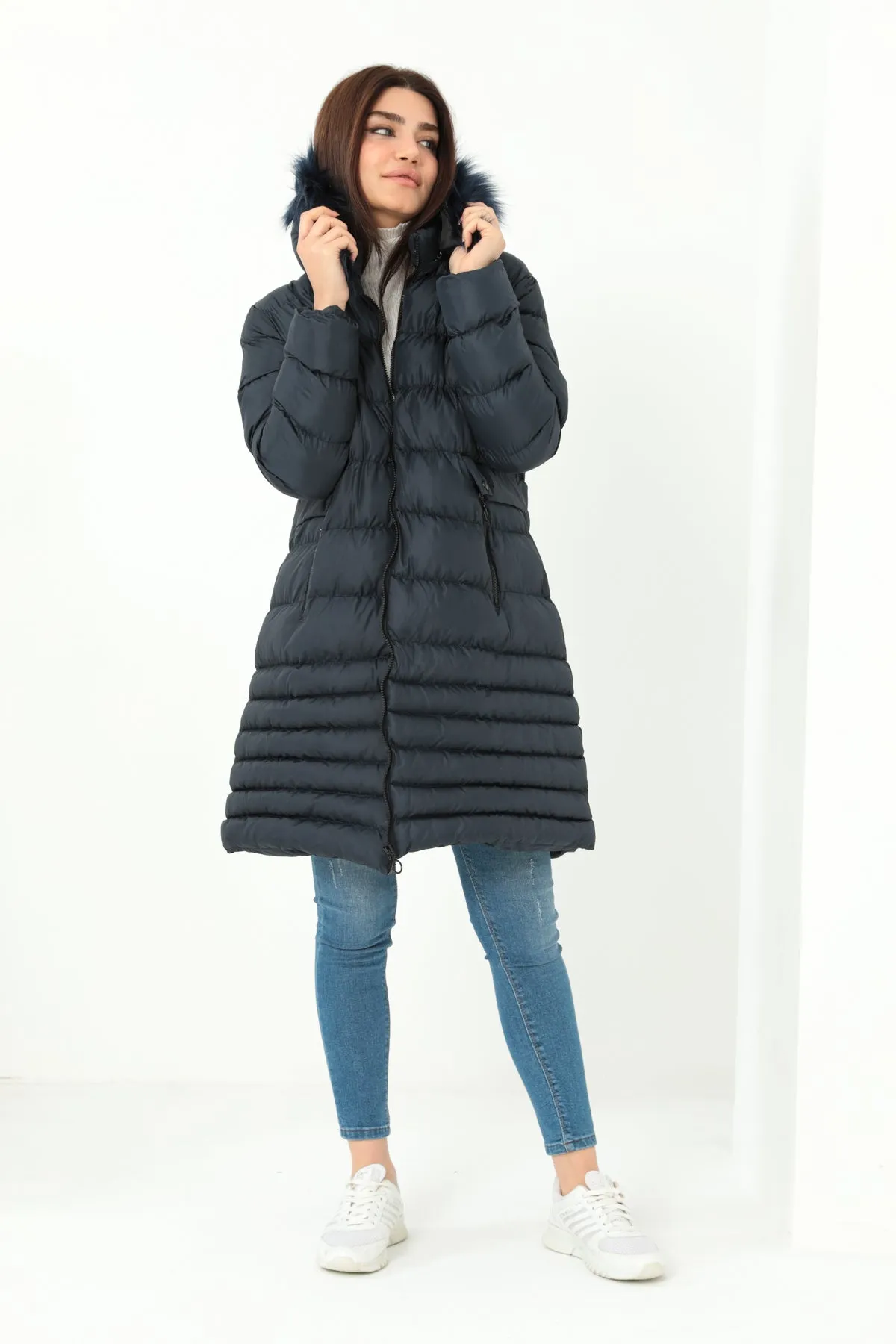 MPL Women's Regular Fit Lined Hooded Comfortable Coat 5010 - Jelgava