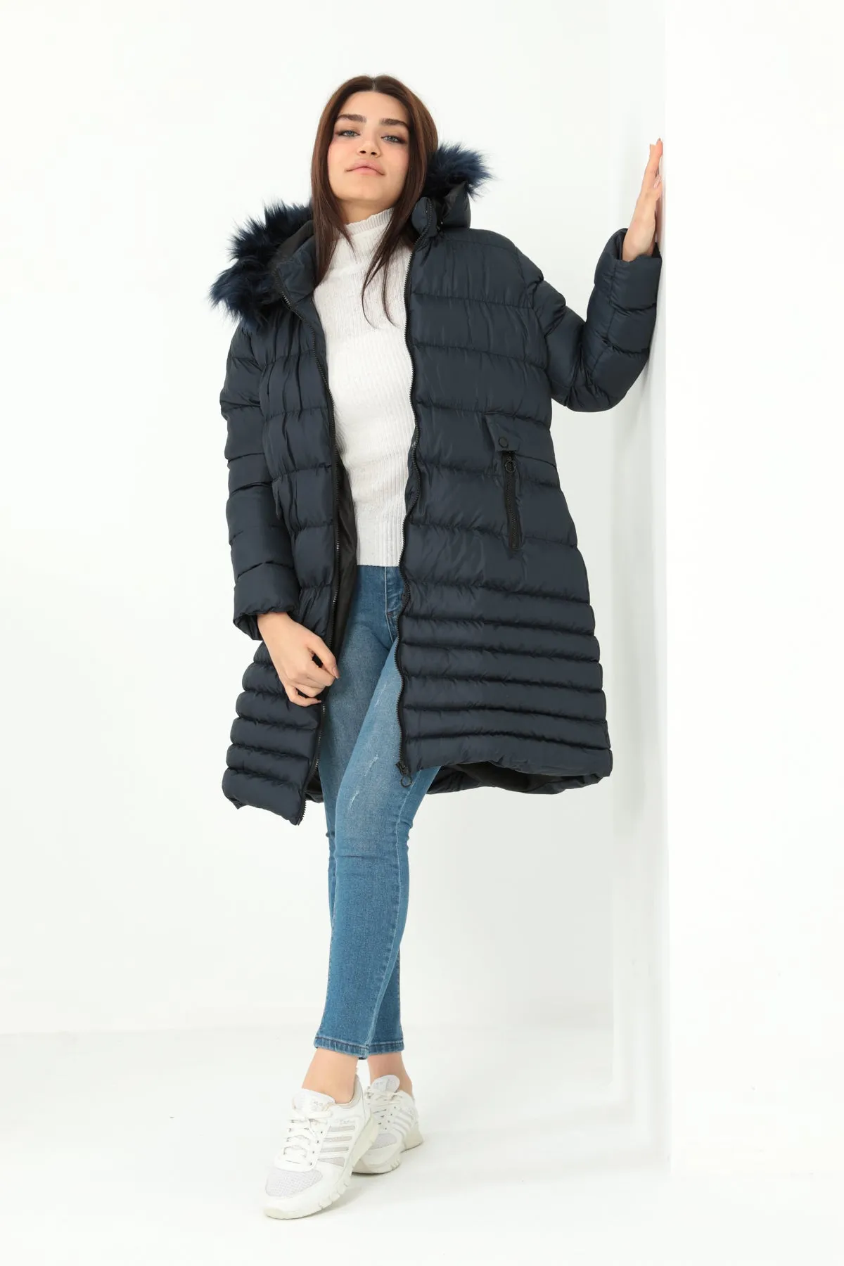 MPL Women's Regular Fit Lined Hooded Comfortable Coat 5010 - Jelgava