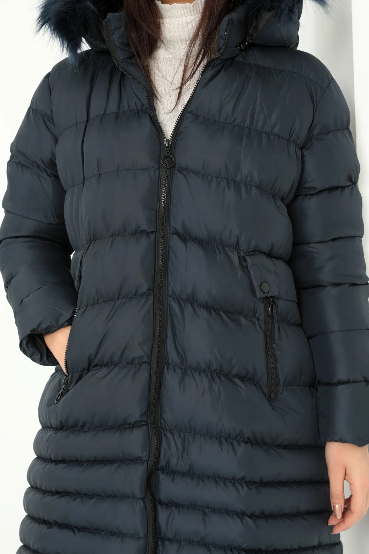 MPL Women's Regular Fit Lined Hooded Comfortable Coat 5010 - Jelgava