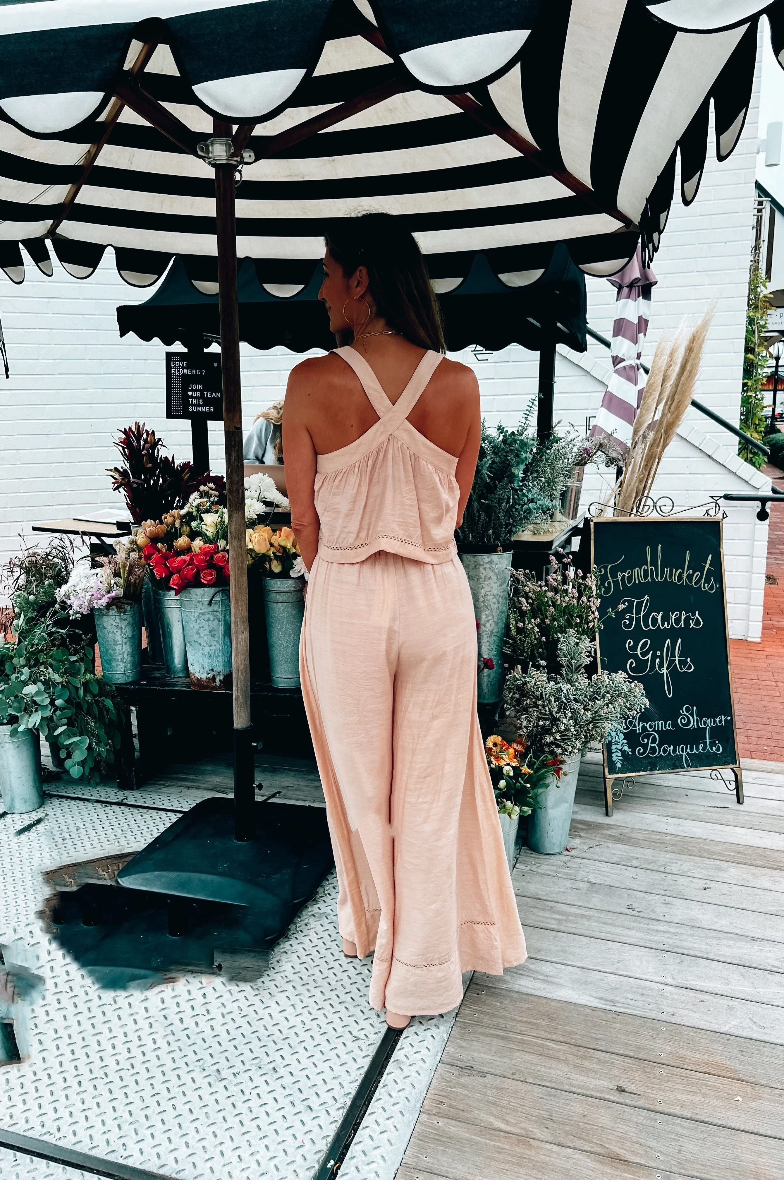 Mykonos Crochet Linen Crop Top Taupe