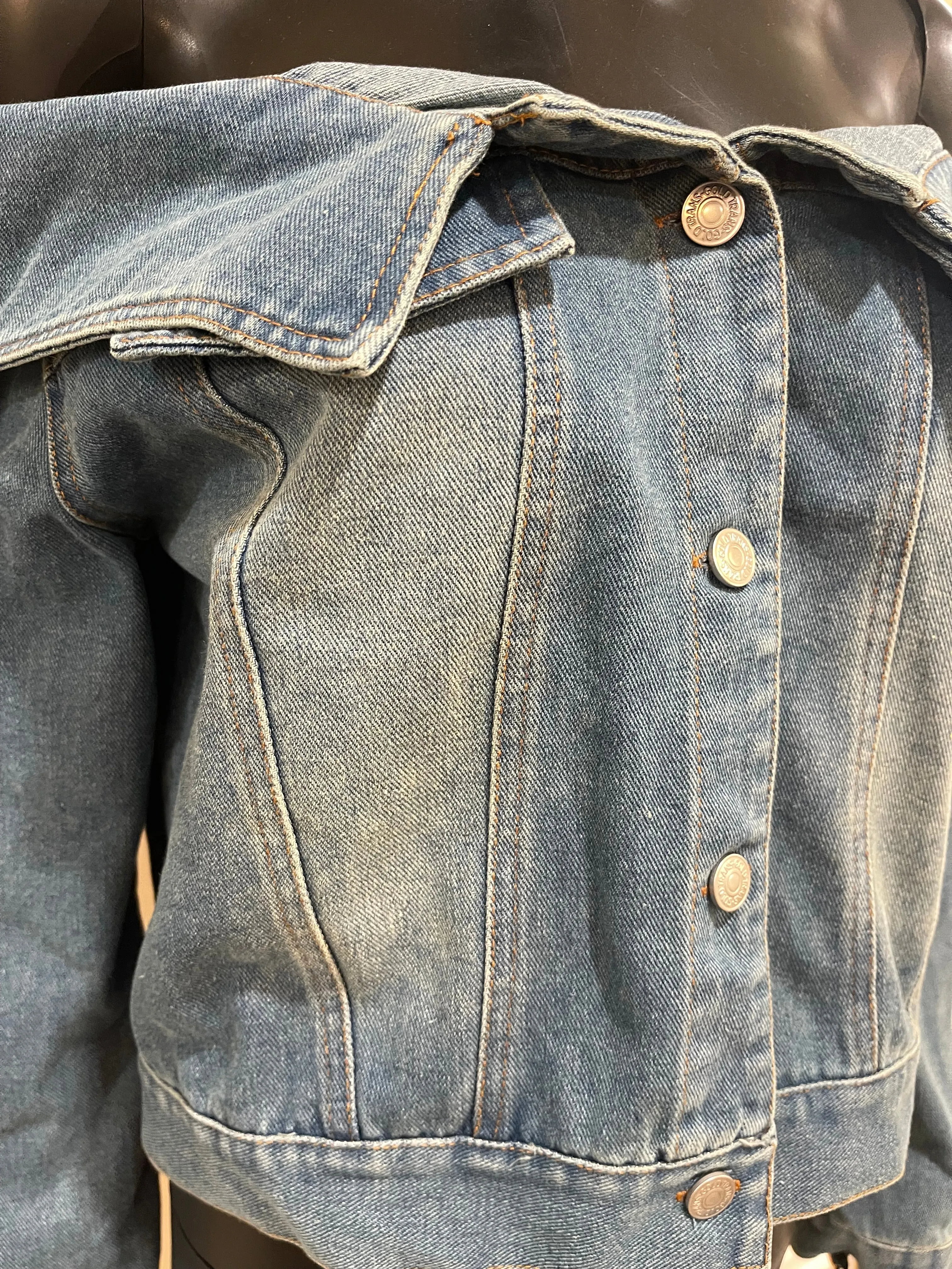 Off Shoulder Denim Jacket Medium