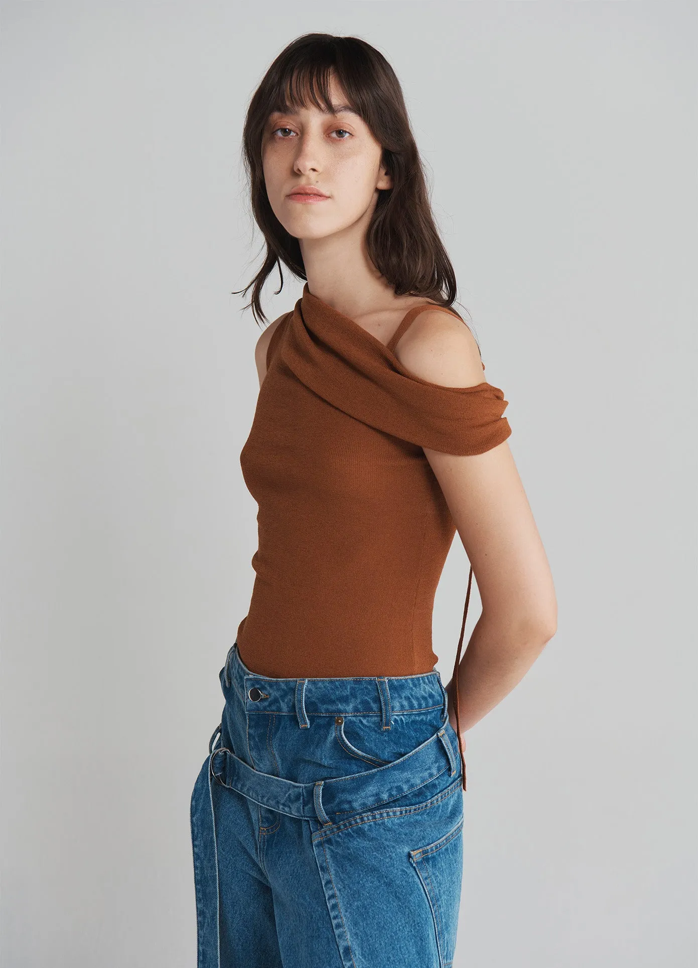 Off Shoulder Knitted Top