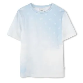 Pale Blue Cloud Print T-Shirt