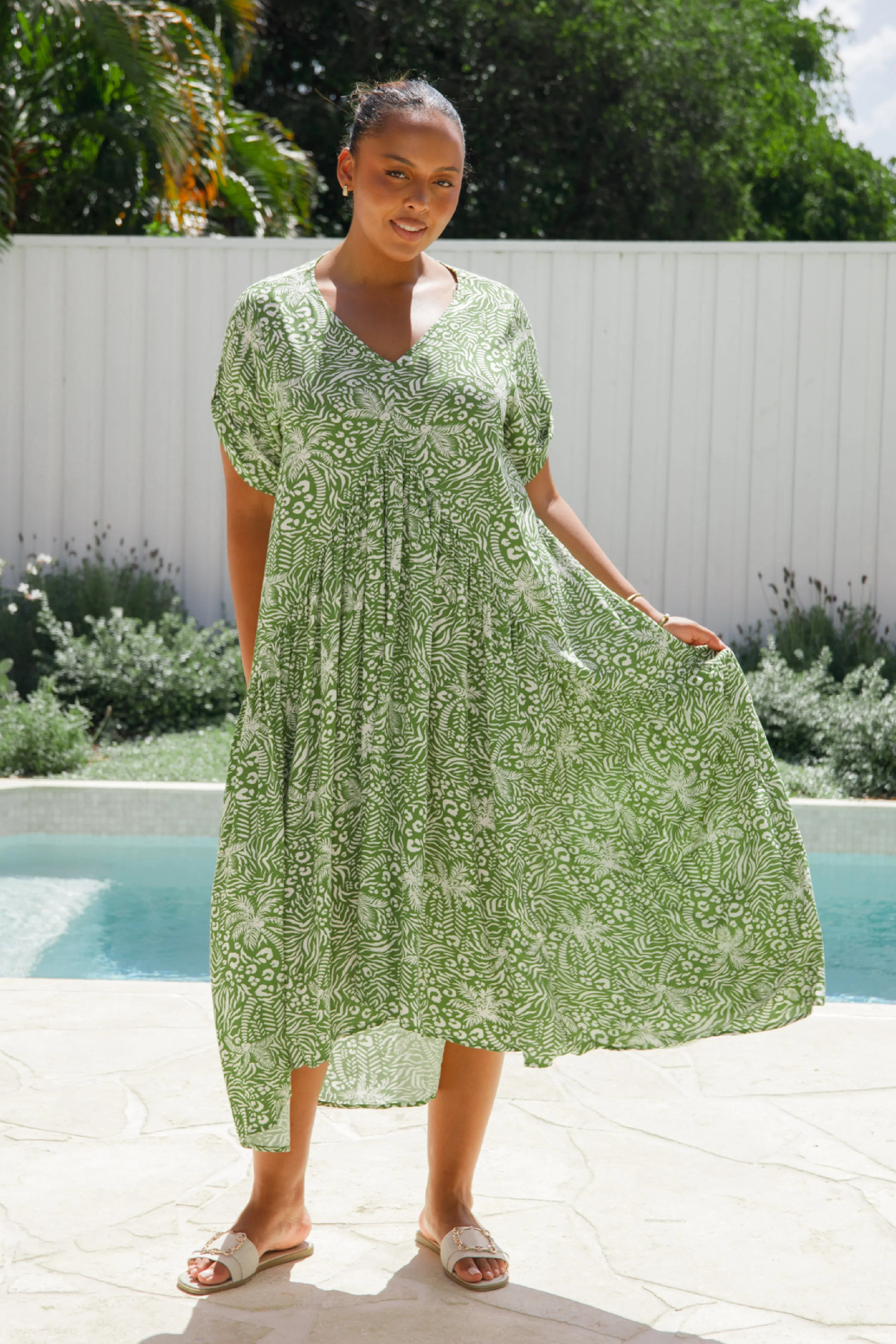 Peak Maxi Dress | Green Palm Cove