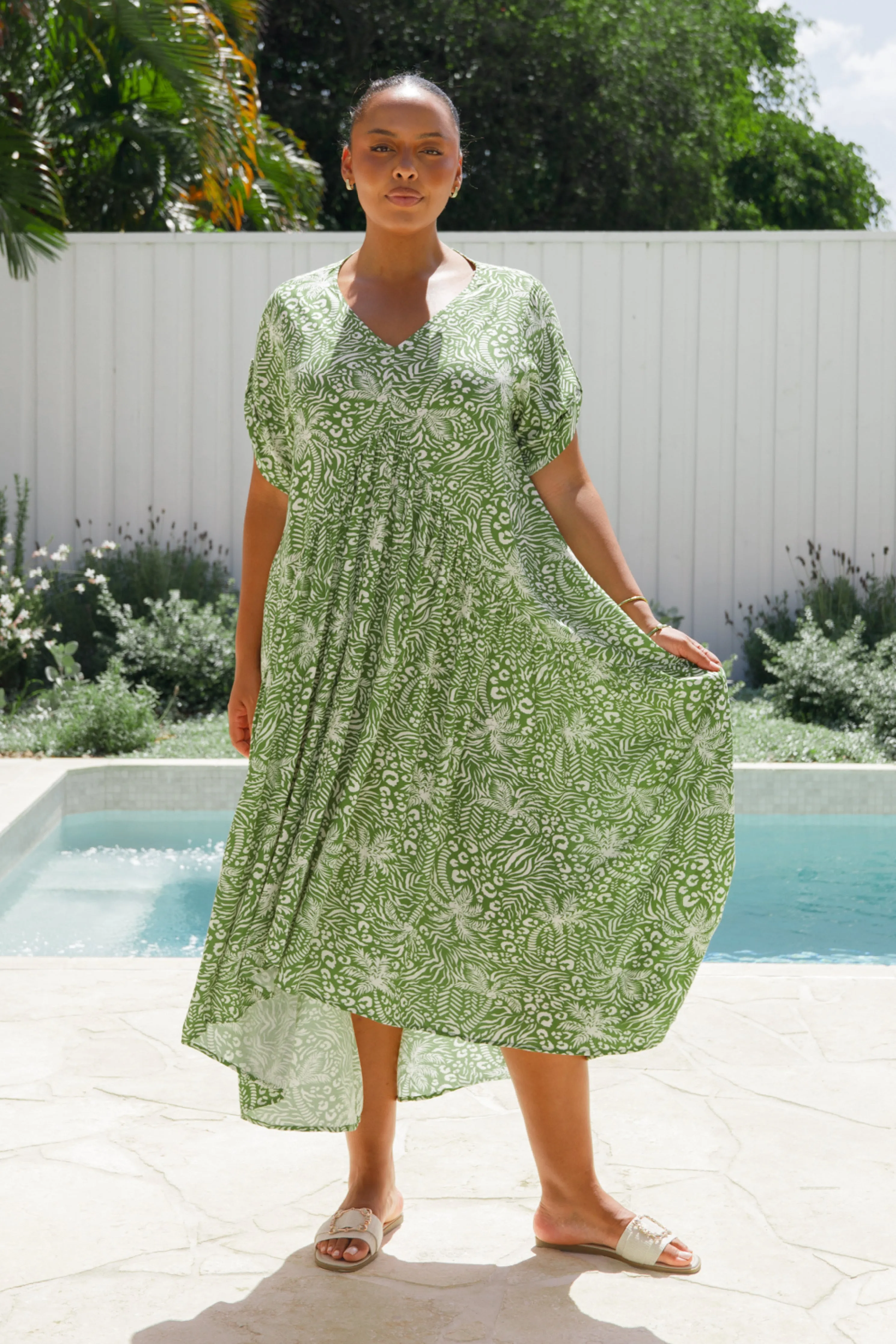 Peak Maxi Dress | Green Palm Cove