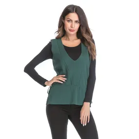 PEOPLETERRITORY popularwish popular  New women's pullover V-neck solid color top knitted vest women's winter wear